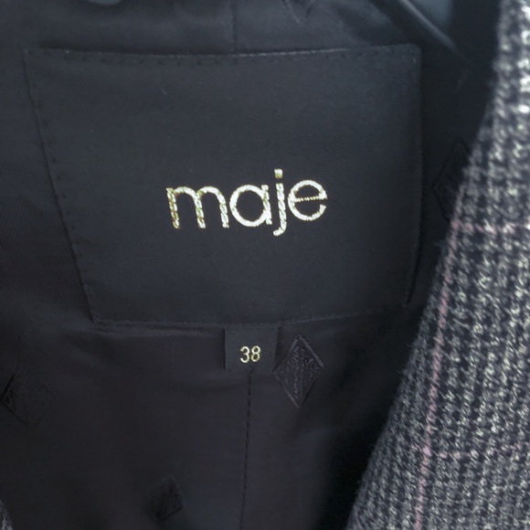 Maje Vincio Fitted Check Blazer - Picture 15 of 16